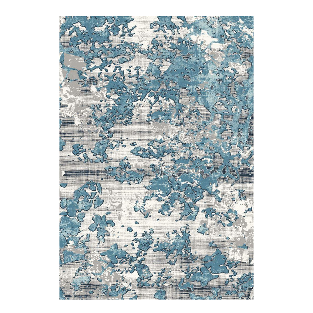 SAHAN: Super Soft Frieze 4200 Carpet Rug: (160x230)cm, White Turquiose