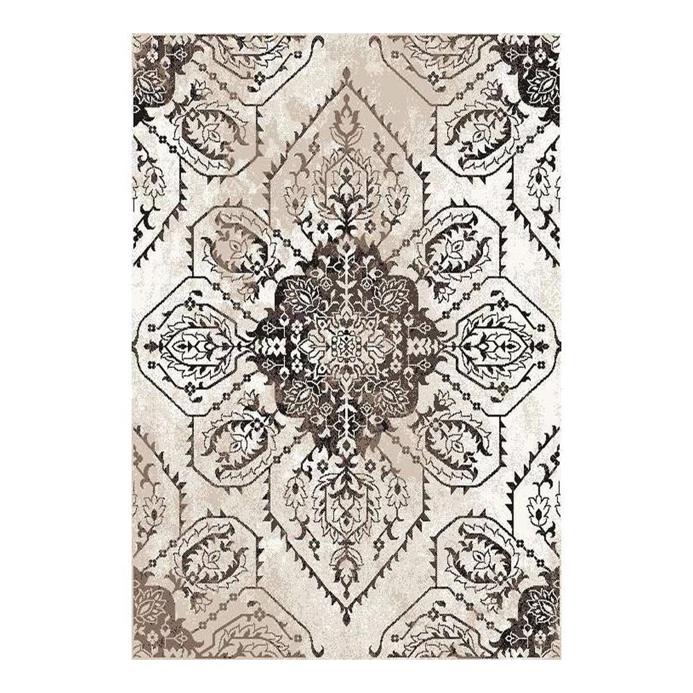 SAHAN: Super Soft Frieze 4200 Carpet Rug: (160x230)cm, White Brown