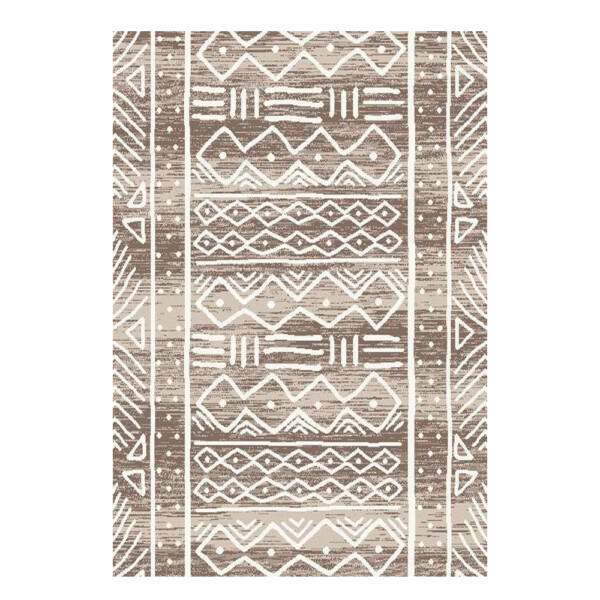 SAHAN: Super Soft Frieze 4200 Carpet Rug: (200x290)cm, Brown White