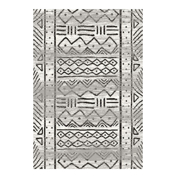 SAHAN: Super Soft Frieze 4200 Carpet Rug: (200x290)cm, White Anthracite