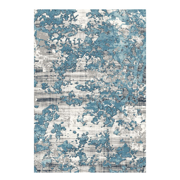 SAHAN: Super Soft Frieze 4200 Carpet Rug: (200x290)cm, White Turquiose