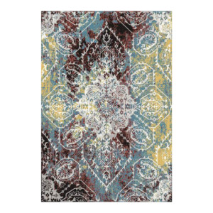 SAHAN: Super Soft Frieze 4200 Carpet Rug: (200x290)cm, Turquiose White