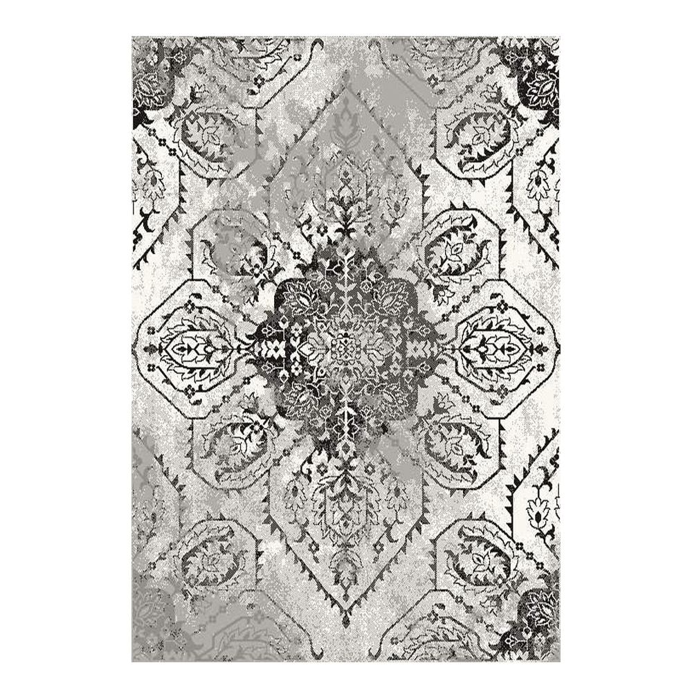 SAHAN: Super Soft Frieze 4200 Carpet Rug: (200x290)cm, White Anthracite