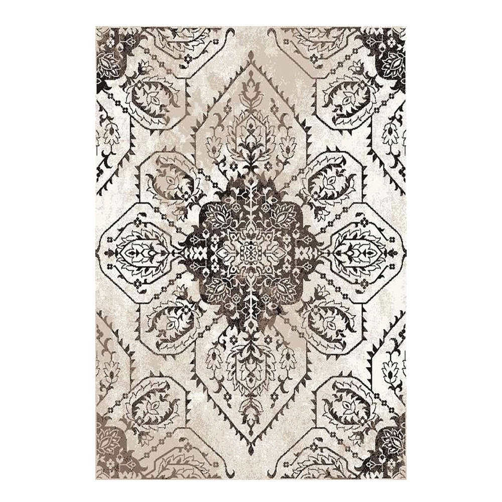 SAHAN: Super Soft Frieze 4200 Carpet Rug: (200x290)cm, White Brown