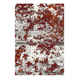 SAHAN: Super Soft Frieze 4200 Carpet Rug: (240x340)cm, White Red