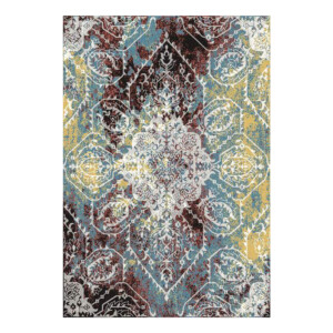 SAHAN: Super Soft Frieze 4200 Carpet Rug: (240x340)cm, Turquiose White