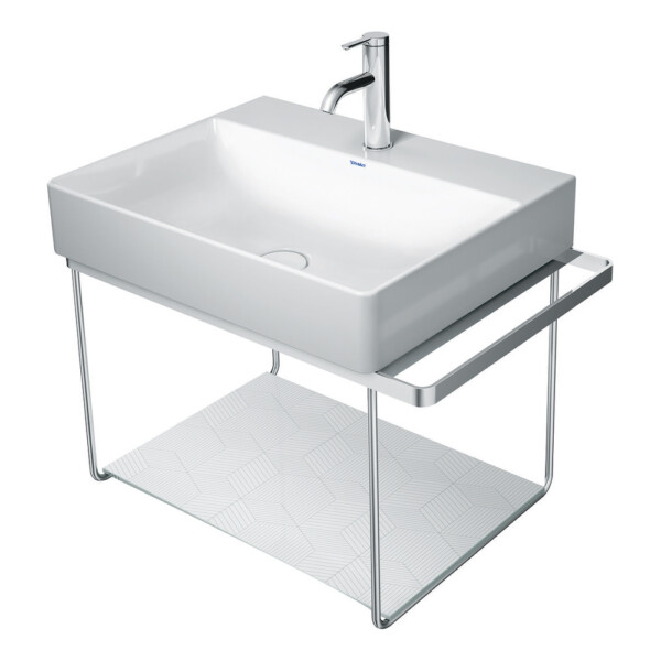 Duravit: Wall Mount Metal Console For DuraSquare 235360 With Towel Rail Left/Right, C.P. #0031021000