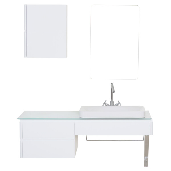 Nova: Bathroom Furniture: Main Cabinet +Side Cabinet+Washbasin+ Mirror: Ref. F2647-1200