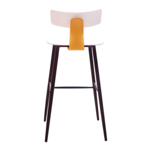 High Bar Chair; H75cm, White/Black