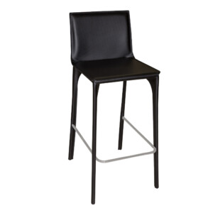 Leather Bar Stool With Chromed Footrest #ALC-2961-75