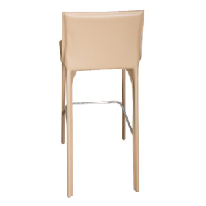 Leather Bar Stool With Chromed Footrest #ALC-2961-75