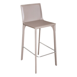 Leather Bar Stool With Chromed Footrest #ALC-2961-75