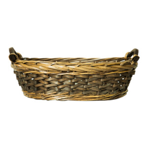 DOMUS:Oval Willow Basket: 46x35x14cm: Large #CB160031