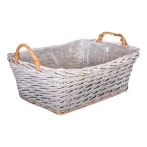 DOMUS: Rectangle Willow Basket :60x49x24cm: Large #CB170034