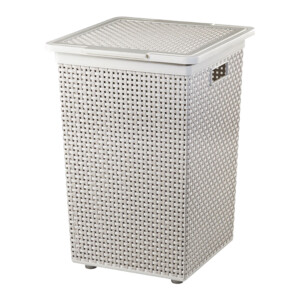 Sann Square Laundry Basket With Lid, Grey