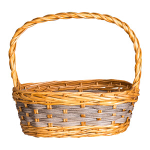 DOMUS:Oval Willow Basket: 39x28cm: Medium #CB180333