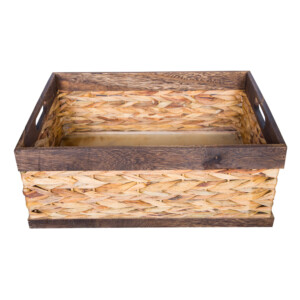 Domus: Rectangle Willow Basket: (44x33.5x17)cm: Large