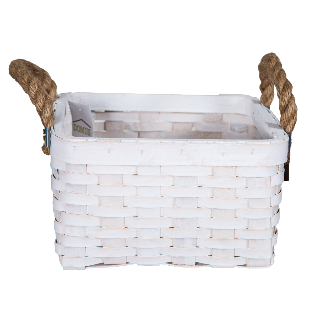 DOMUS:Square Willow Basket: (22x22x14)cm: Small