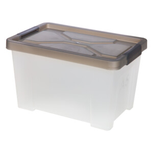 A5 Multi Purpose Storage Box With Lid-6.4Lts, White/Grey