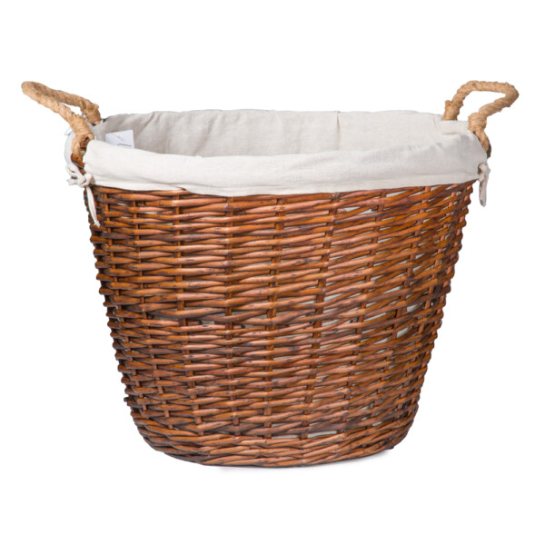 Domus: Round Willow Basket:1pc Set: Extra Large, Brown