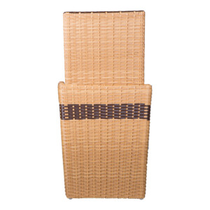 Rattan Laundry Basket With Lid, Light Brown
