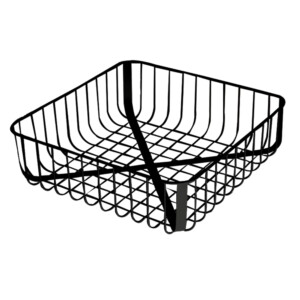 Iron Fruit Basket; (25.5x25.5x8)cm, Black