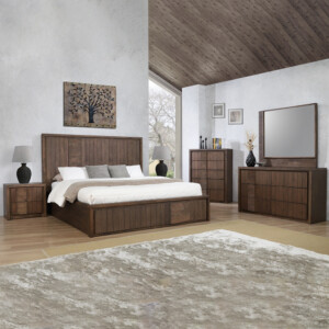 Kuraman Bedroom Set: King Bed + 2 Side Tables + Dresser With