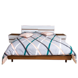 KINWAI: King Bed (180x200cm) #JMKWGZZ03A-FB-1800 + 2 N/Stands #JMKWGZZ02-A-FB