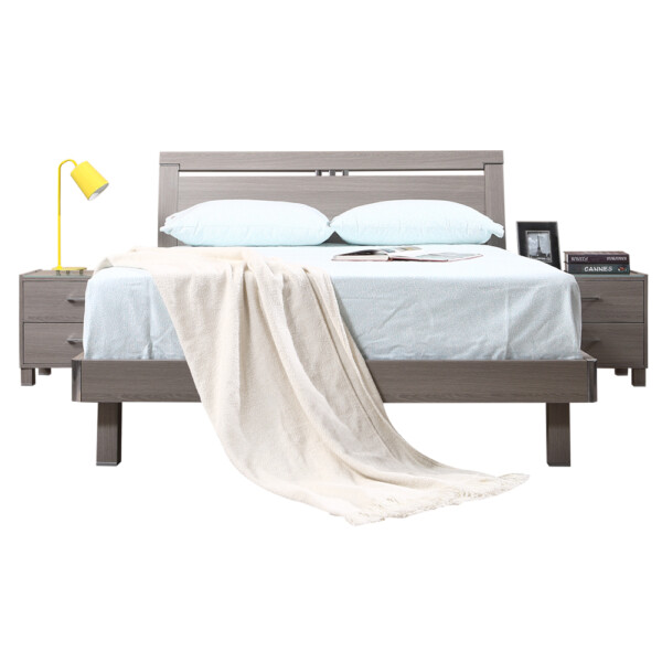 KINWAI: Veneto 2-M(24) King Bed (1.8x2.0M) #1513-115B+BW09 + 2 N/Stands #1513-202B