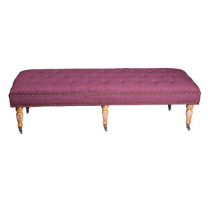 Fabric Bed Stool: (158x47x45)cm, Amaranth