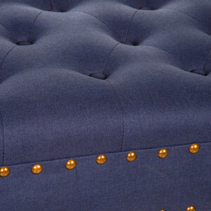 Fabric Bed Stool: (158x47x45)cm, Sawana Dark Blue