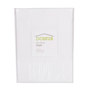 DOMUS: Flat Single Bed Sheet: 180x240cm PC144-D