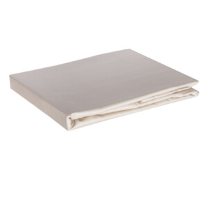 Domus: Flat Single Bed Sheet, 250T 100% Cotton: (180x240)cm, Stone