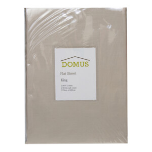 DOMUS : Flat King Bed Sheet, 250T 100% Cotton : 270x260cm