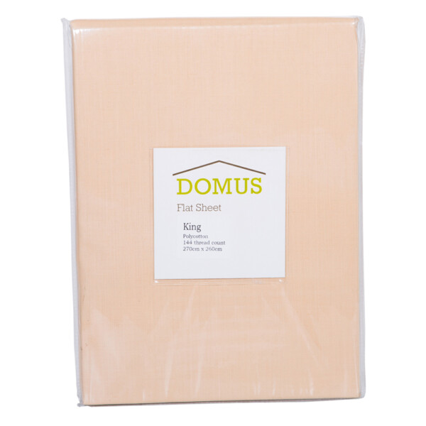 Domus: Polycotton Fitted Double Bed Sheet: 144, (150x200)cm