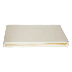 Domus: Fitted Twin Bed Sheet, 250T 100% Cotton: (120x200+30)cm, Ivory