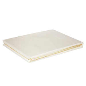 Domus: Fitted Twin Bed Sheet, 250T 100% Cotton: (120x200+30)cm, Ivory