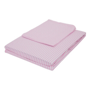 DOMUS : Fitted Single Bed Sheet,2pc 180T Stripes