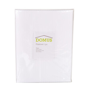DOMUS: Flat Single Bed Sheet: 1pc, 250TC-1.0 Cotton Striped 180x240cm