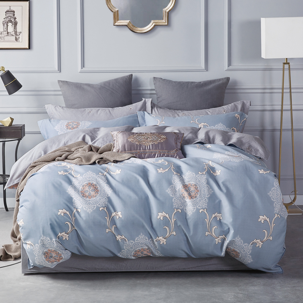 DOMUS: Double Bed Sheet Set: 3pc: 2 Bed Sheets + 1 PillowSham #LFSJJ0371