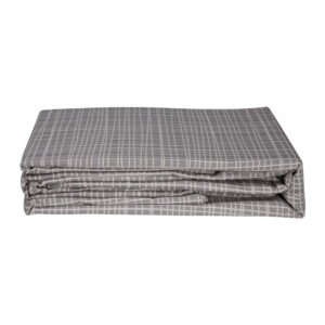Domus: Checked King Bed Sheet Set: 4pc: 2 Bed Sheets + 2 Pillow Sham