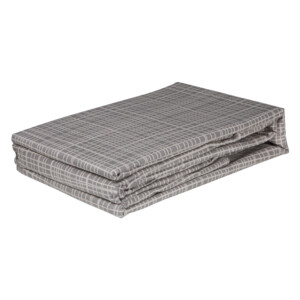 Domus: Checked King Bed Sheet Set: 4pc: 2 Bed Sheets + 2 Pillow Sham