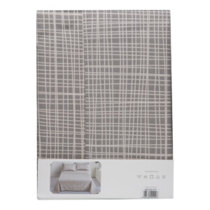 Domus: Checked Queen Bed Sheet Set: 4pc: 2 Bed Sheets + 2 Pillow Sham
