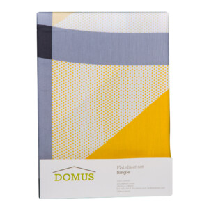 Domus: Single Flat Bed Sheet Set: 3pc: 2 Bed Sheets + 1 Pillow Sham, Multi Color