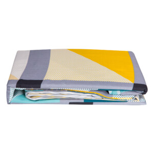 Domus: Single Flat Bed Sheet Set: 3pc: 2 Bed Sheets + 1 Pillow Sham, Multi Color