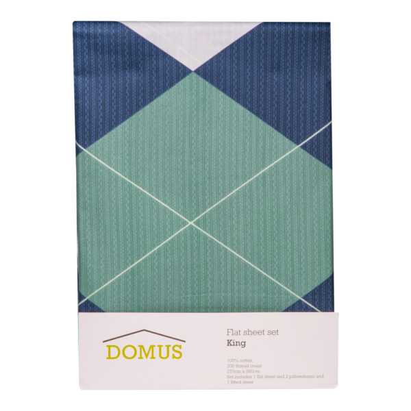 Domus: King Bed Sheet Set: 4pc: 2 Bed Sheets + 2 Pillow Sham