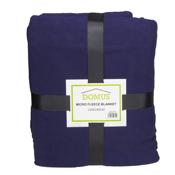 Micro Fleece Blanket; (220x240)cm, Light Navy