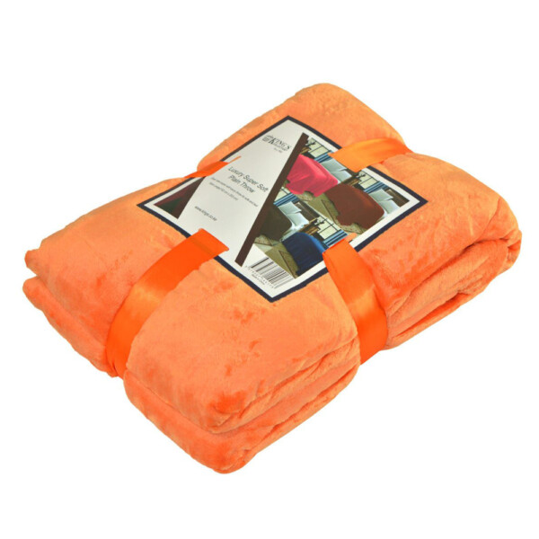 KINGS: Luxury S/Soft Plain Fleece Throw Blanket 326; 152x203cm
