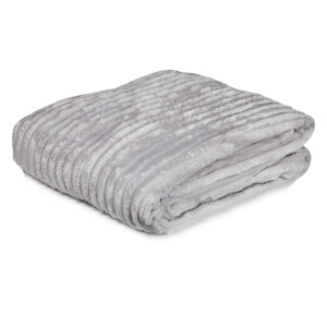 Striped Single Blanket; (150x200)cm, Silver