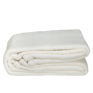 Domus: Microfiber Flannel Blanket: (150x220)cm, Cream